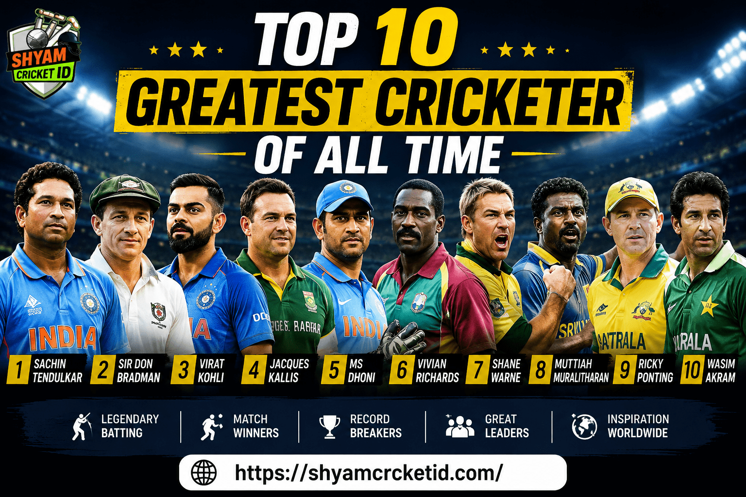top 10 greatest cricketer of all time