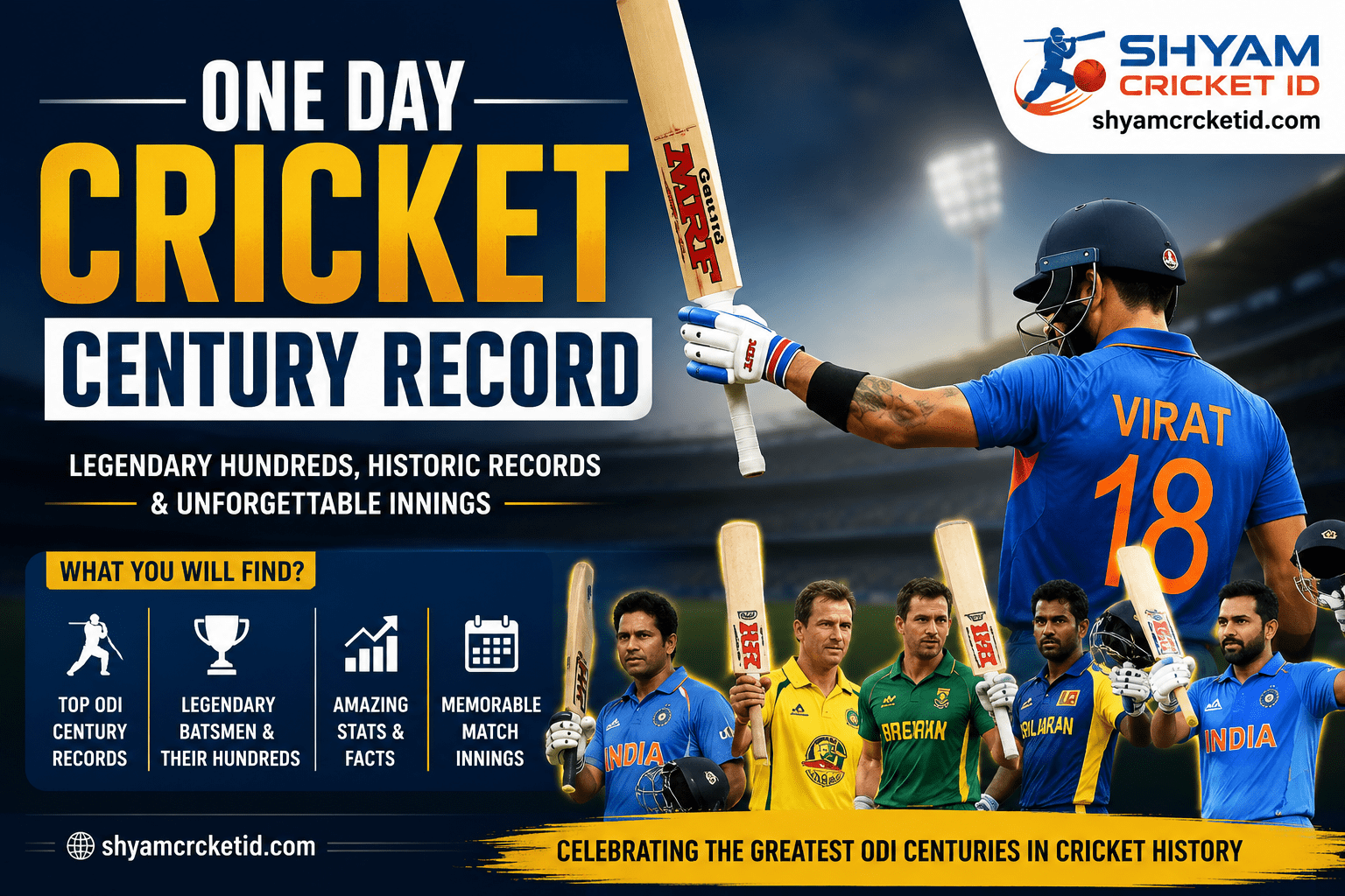 one day cricket century record