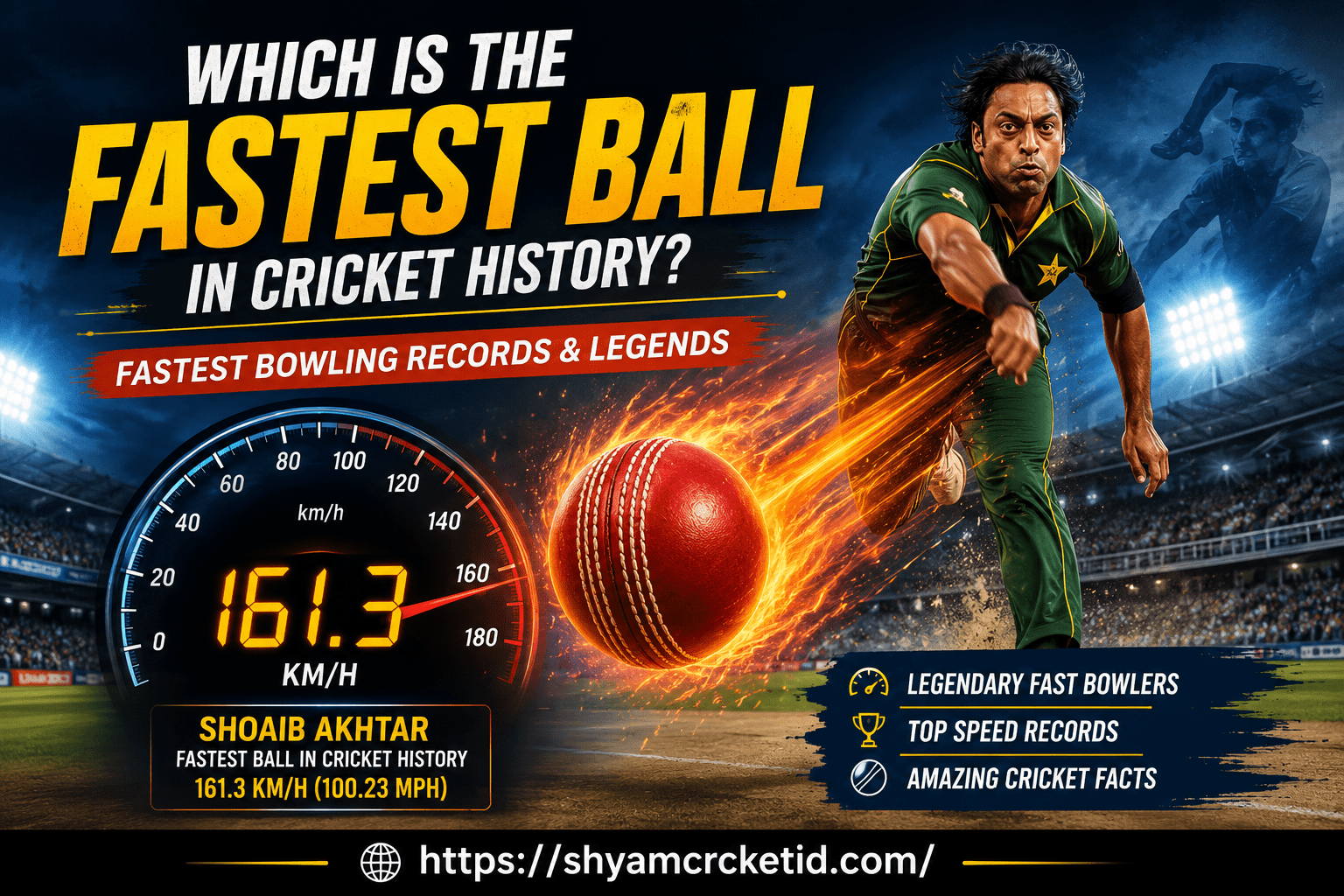 which is the fastest ball in cricket history