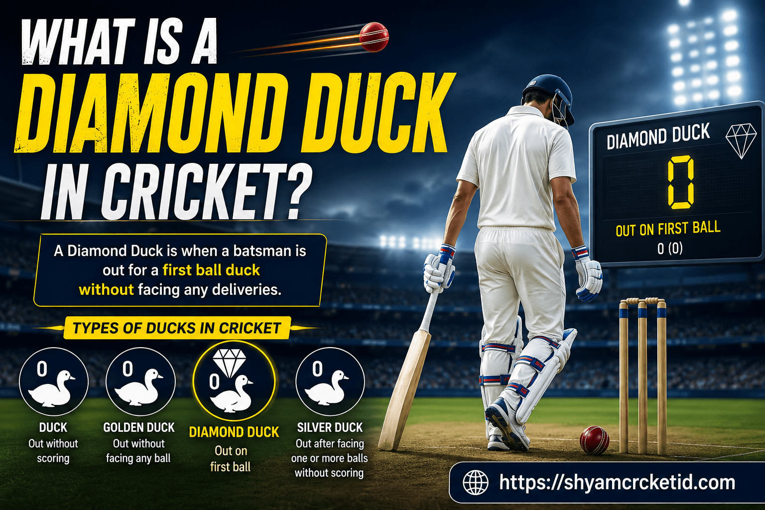 what is a diamond duck in cricket
