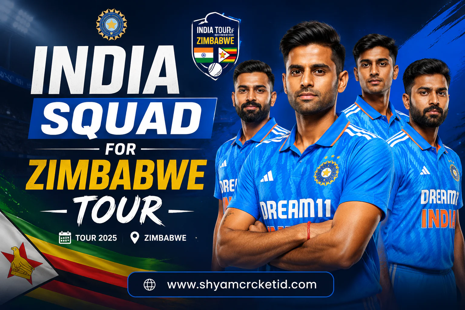 India Squad for Zimbabwe Tour
