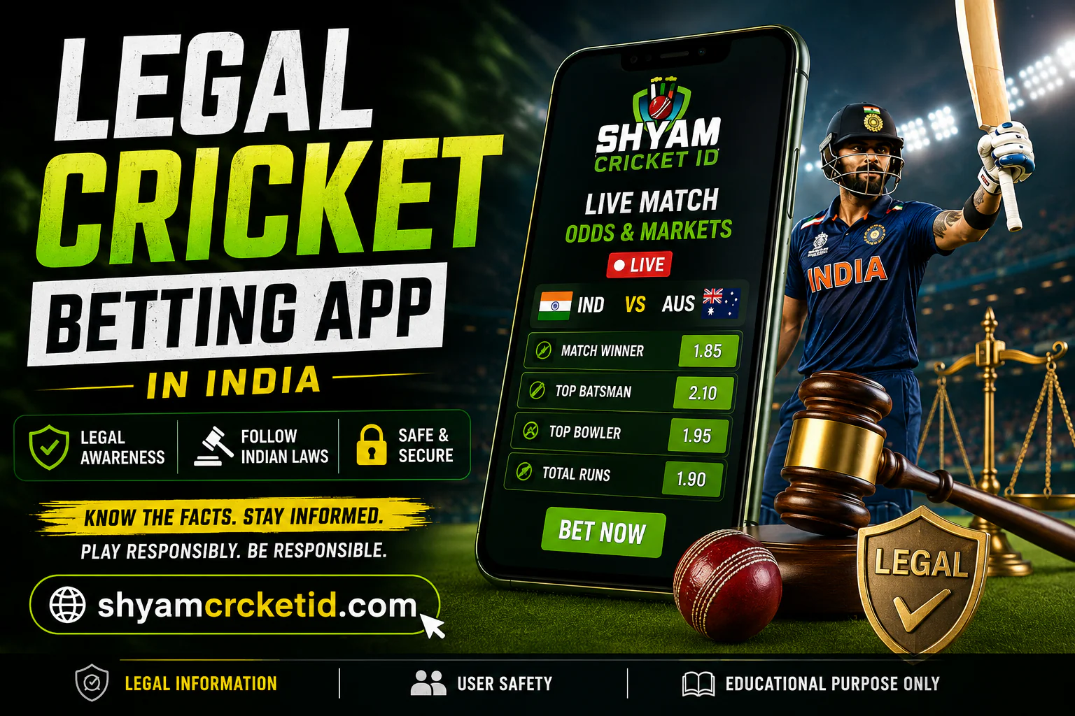 Legal Cricket Betting App in India