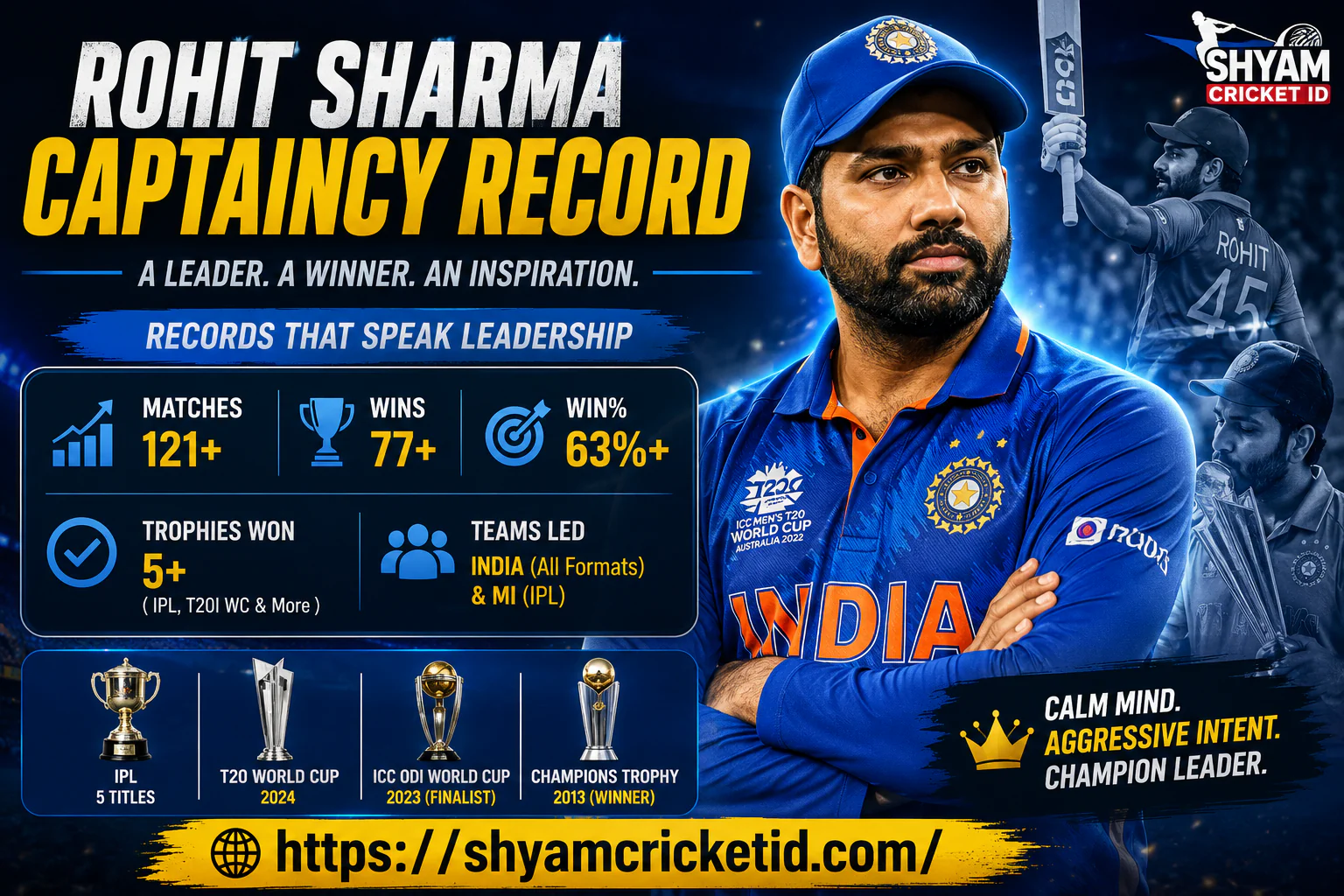 Rohit Sharma captaincy record