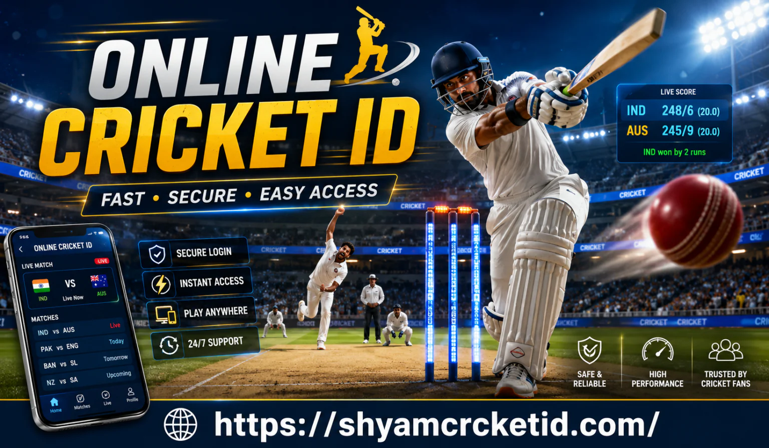 online cricket id