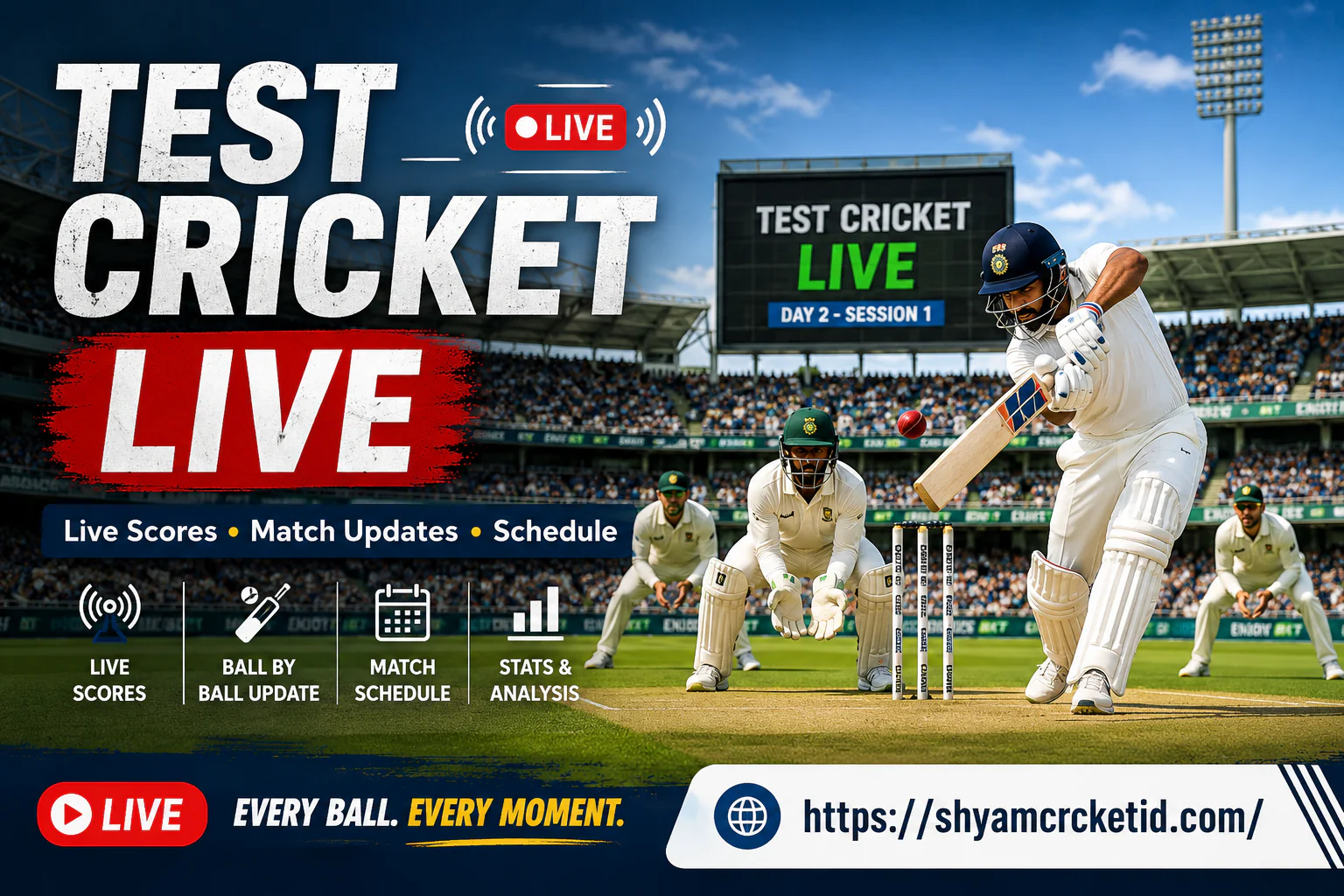 test cricket live with latest update