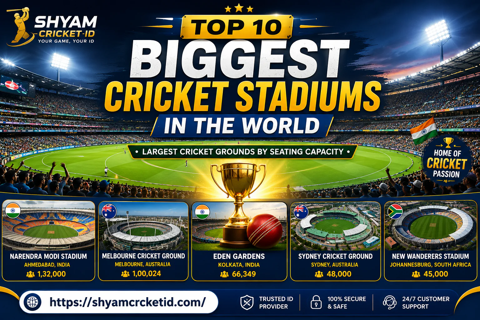 top 10 biggest cricket stadium in the world