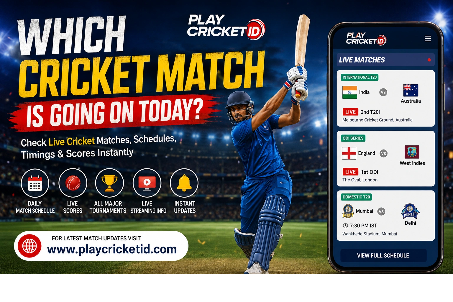 which cricket match is going on today