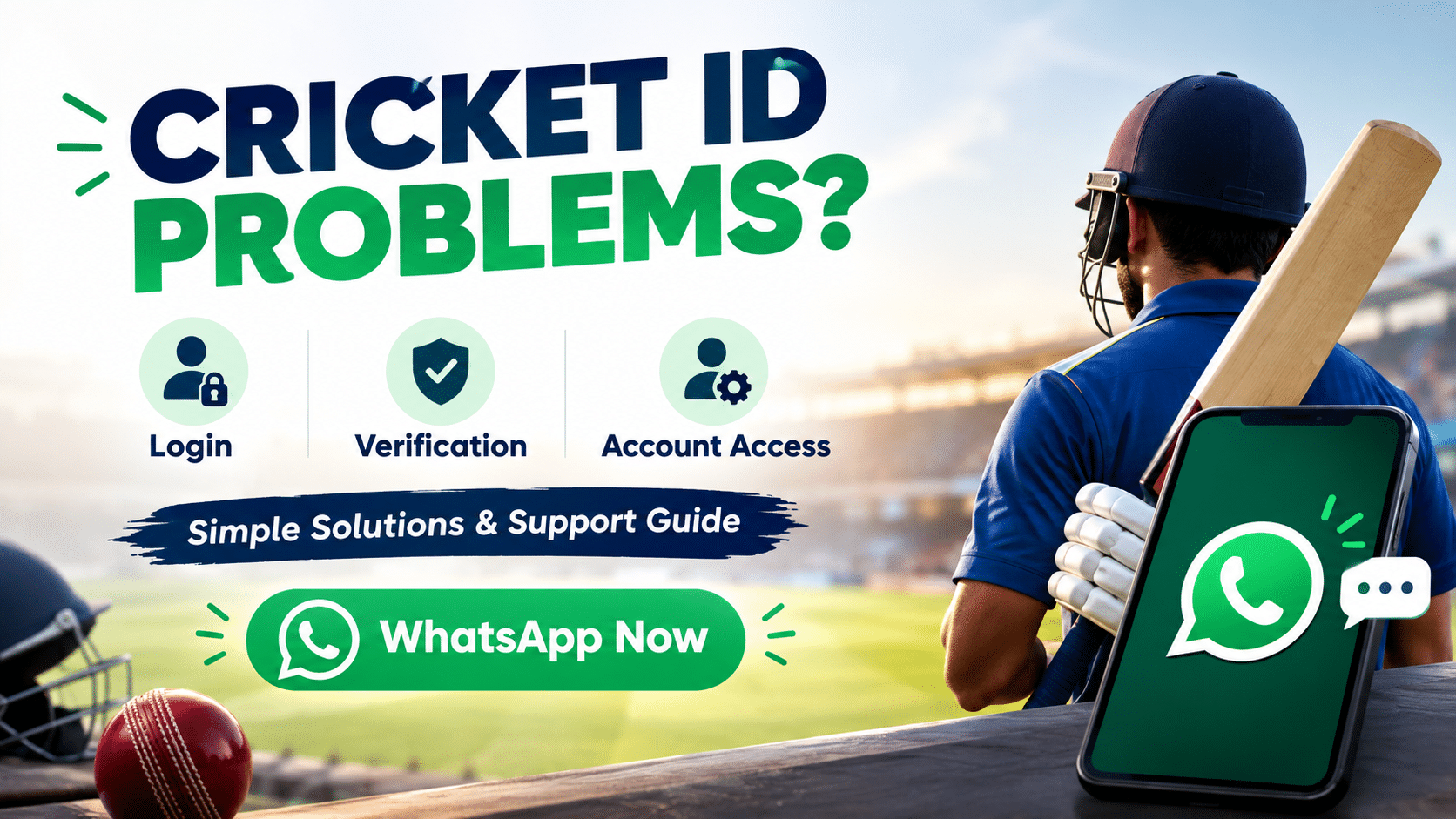 Cricket ID problems and solutions guide for login verification and account access
